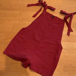 SHEIN nwot med romper w/pockets & ties